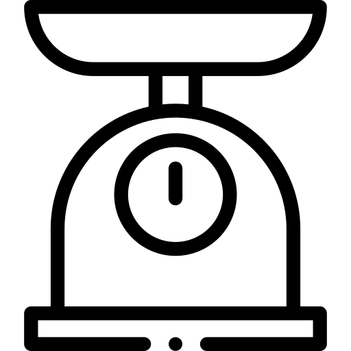 Weighing scale food and restaurant kitchenware weight scale icon Weighing scale food and restaurant kitchenware weight scale icon