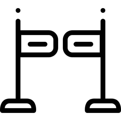 Entrance supermarket signaling grocery store icon Entrance supermarket signaling grocery store icon