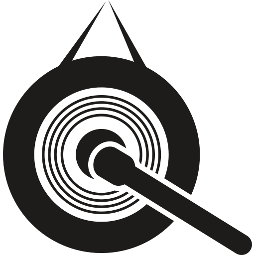 Gong hit instrument music icon