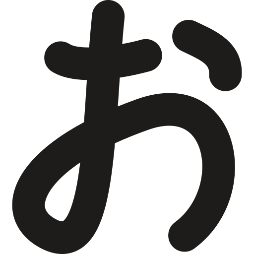 Alphabet asian japanese oriental icon