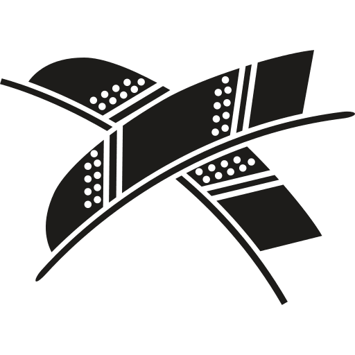 Shape oriental crossed japan icon