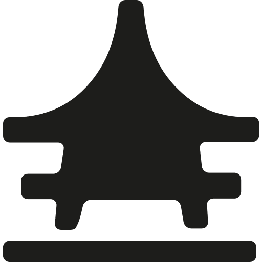 Black shape japan architectural icon