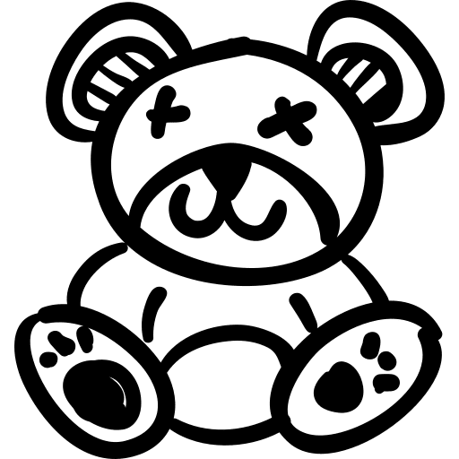 Bear toy bear hand drawn toys icon