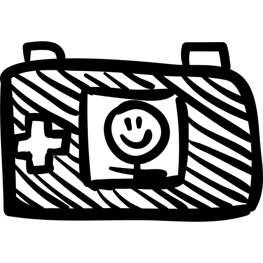 Camera hand drawn photo camera icon