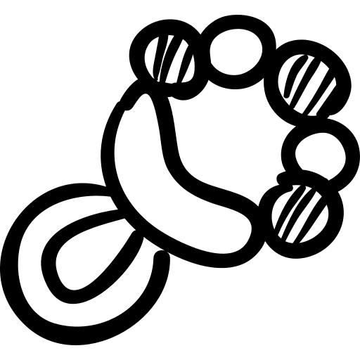 Musical music baby rattle rattle icon