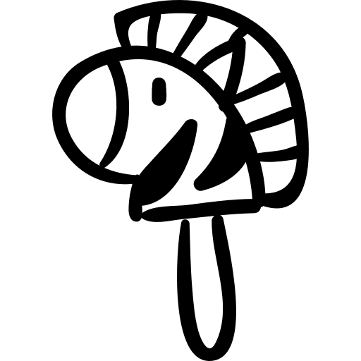 Shape animals stick toy icon