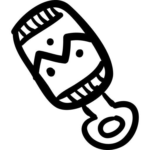 Toy baby toys rattles hand drawn icon