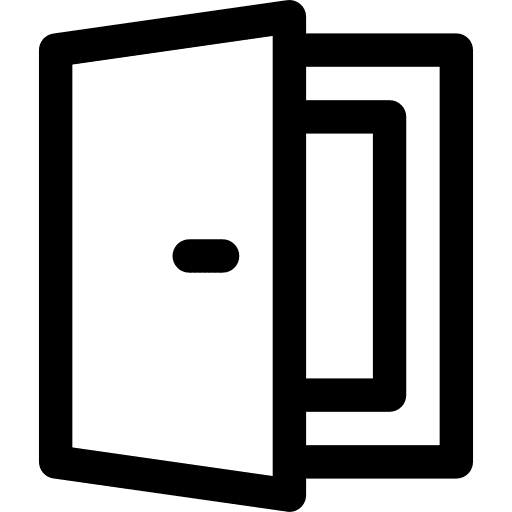 Doorway frame buildings entry icon