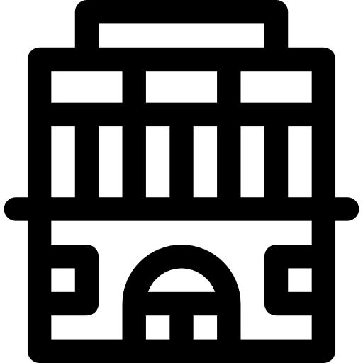 Facade construction building windows icon