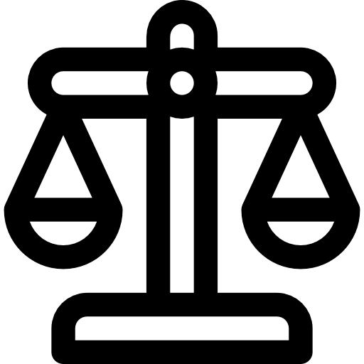 Kilograms grams real estate justice icon