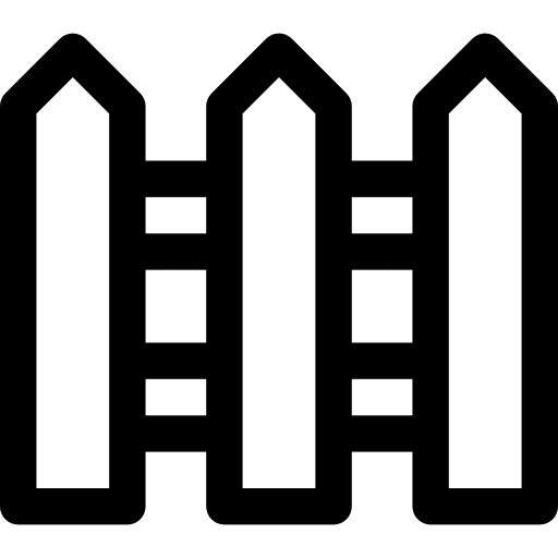 Picket buildings garden fences icon