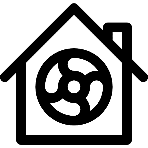 Ventilation buildings house ventilation icon