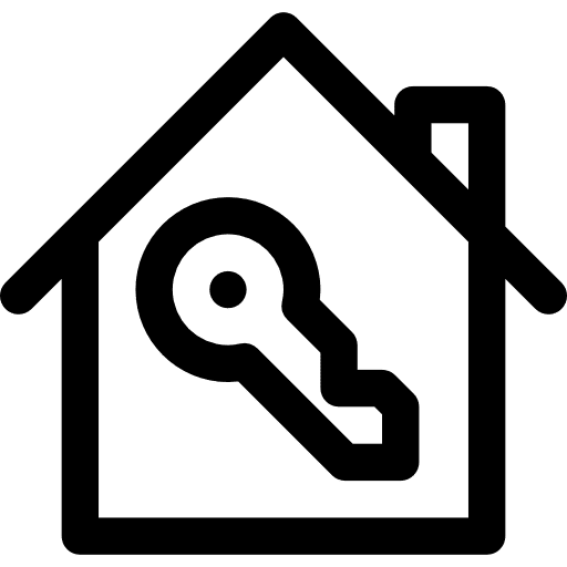 Real estate home house key buildings icon