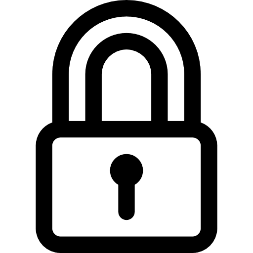 Security system padlock lock locked icon