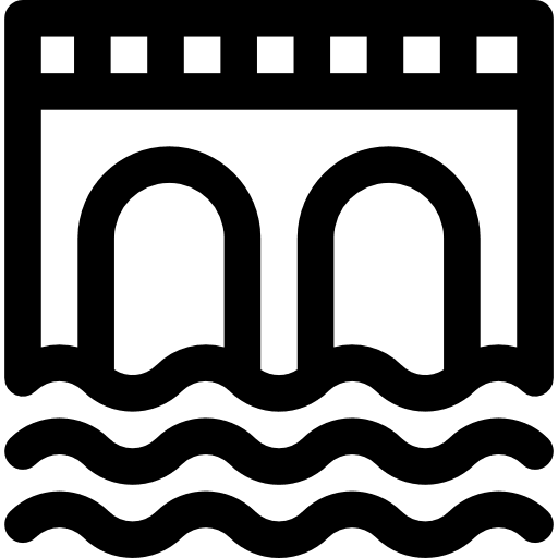 Bridges archs structure road icon