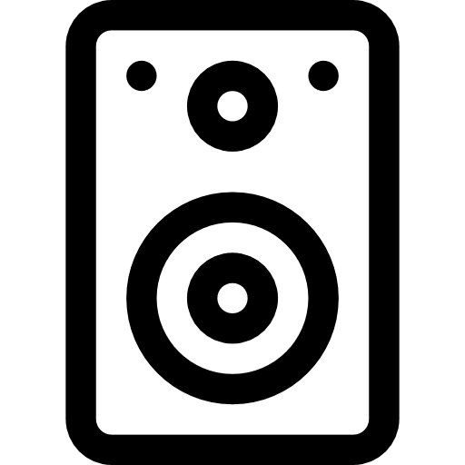Single audio loud speakers icon