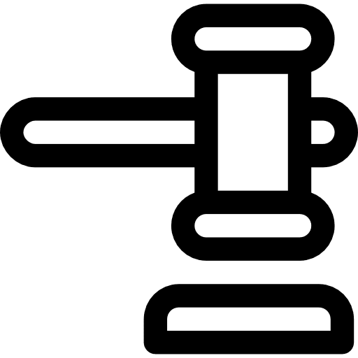 Ceremonial vintage mallet order icon