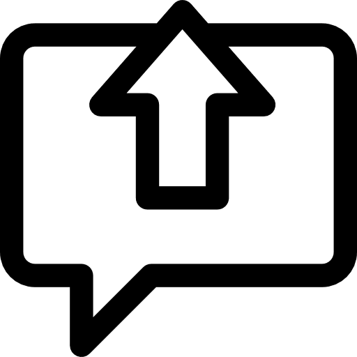 Dialogue dialogue real estate up arrow icon