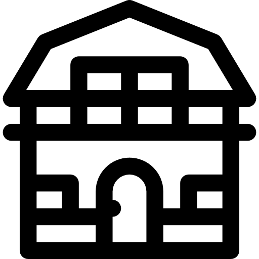 Glamour buildings construction home icon