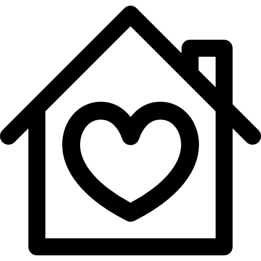 Lover home love heart shaped icon