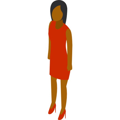 Woman single stickman people icon