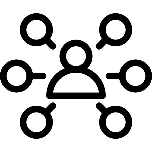 Network omnichannel multimedia social media icon