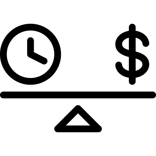 Time is money time is money business leverage icon