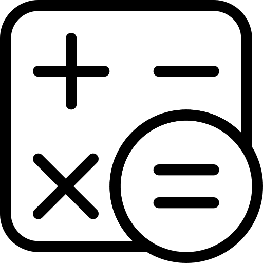 Calculator business and finance sings calculating icon