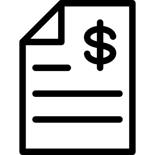 Contract banking education contract icon