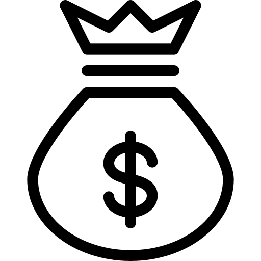 Money bag cost argent dollar symbol icon