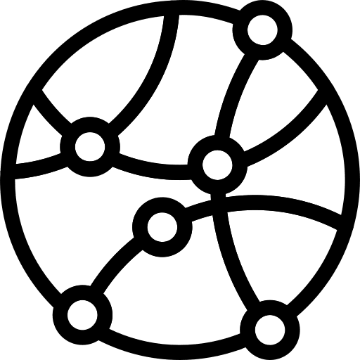 Network shapes networking network icon