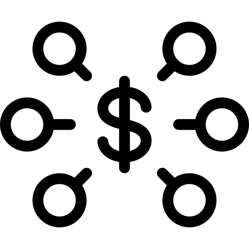 Network social media circles connector icon