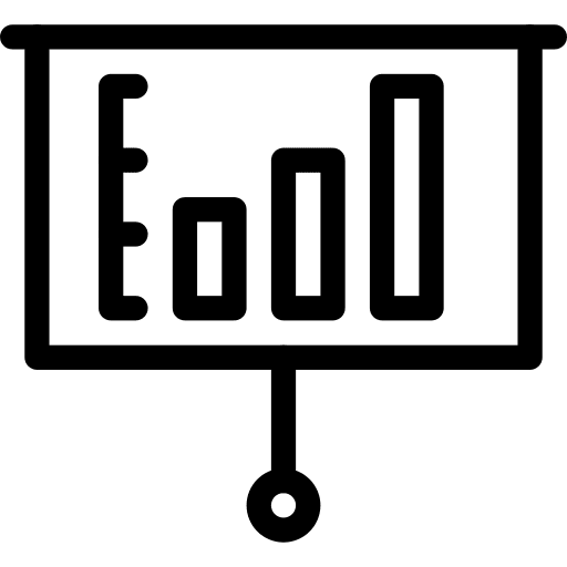 Presentation presentation financial seo and web icon