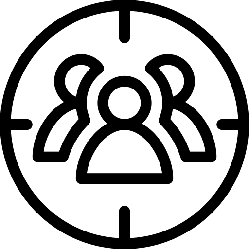 Target seo and web shooting weapons icon