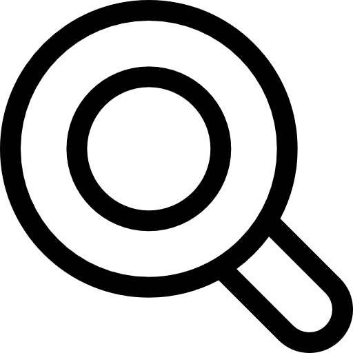 Magnifying glass detective search loupe icon