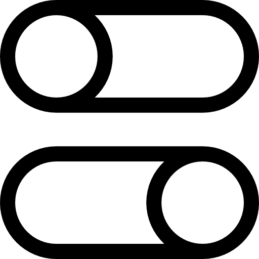 Switches interface button control icon