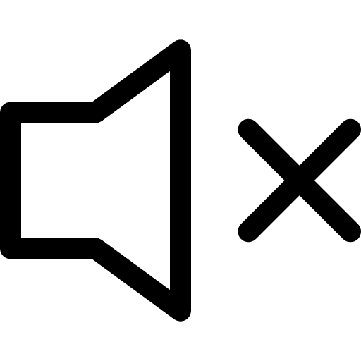 Mute speaker interface volume icon