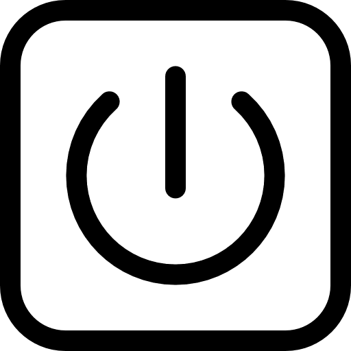 Power technology start button shutdown icon