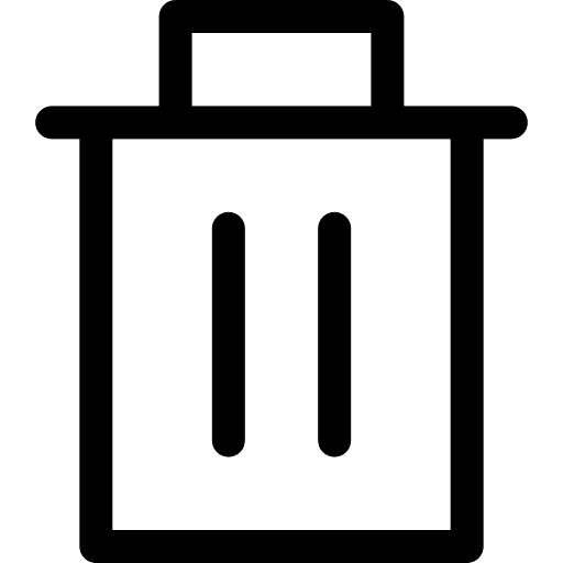 Trash tools and utensils trash basket icon