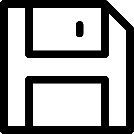 Diskette interface save multimedia icon