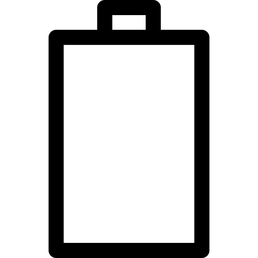 Empty battery full battery battery level technology icon