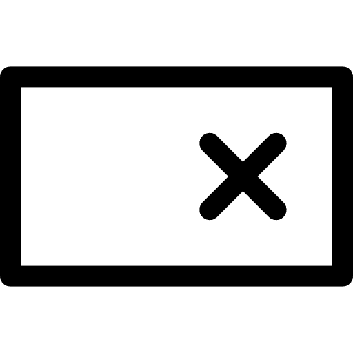 Erase cancel label interface icon