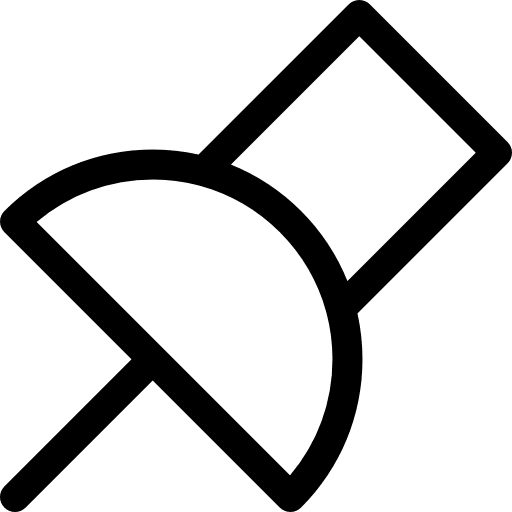 Push pin school material office material tools and utensils icon