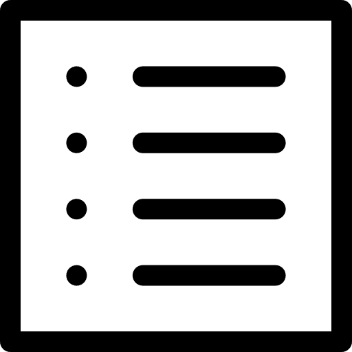 List index interface text lines icon