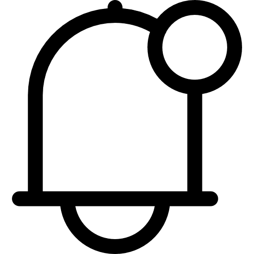 Notification bell school bell alarm icon