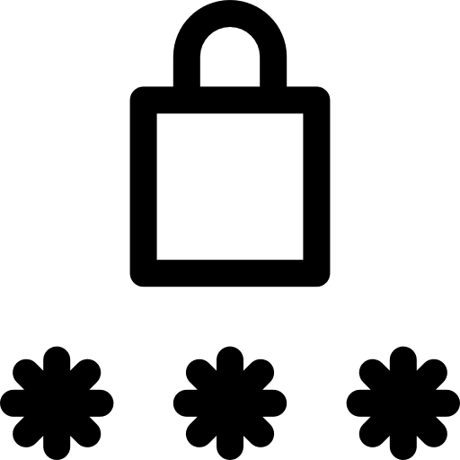 Password restricted lock password icon