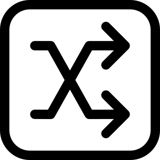 Shuffle symbols mix random icon