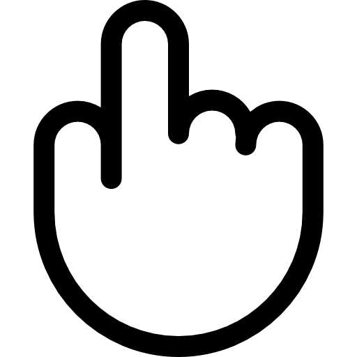 Tap pointing hands gesture icon