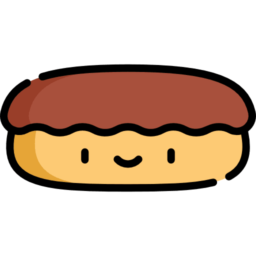 Chocolate baked french croissant icon Chocolate baked french croissant icon