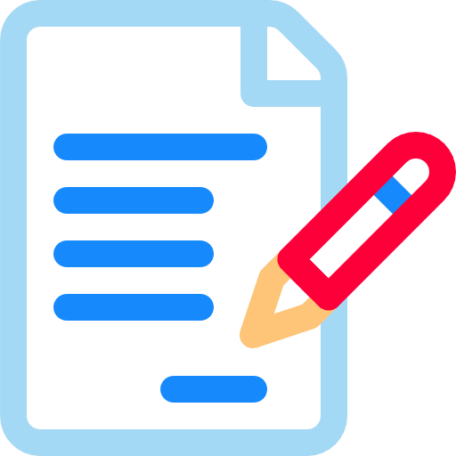 Contract business proposal assigment icon